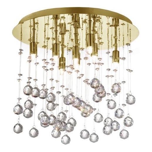 Ideal Lux - Светодиодный хрустальный потолочный светильник MOONLIGHT 8xG9/3W/230V диаметр 40 см золотистый