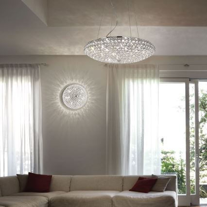 Ideal Lux - Светодиодный хрустальный потолочный светильник KING 3xG9/3W/230V диаметр 25,5 см блестящий хром