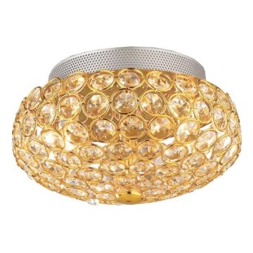 Ideal Lux - Светодиодный хрустальный потолочный светильник KING 3xG9/3W/230V диаметр 25,5 см золотистый