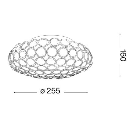 Ideal Lux - Светодиодный хрустальный потолочный светильник KING 3xG9/3W/230V диаметр 25,5 см золотистый