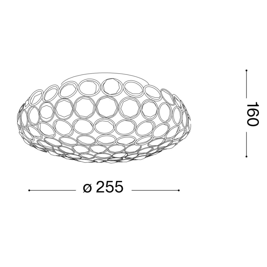 Ideal Lux - Светодиодный хрустальный потолочный светильник KING 3xG9/3W/230V диаметр 25,5 см золотистый