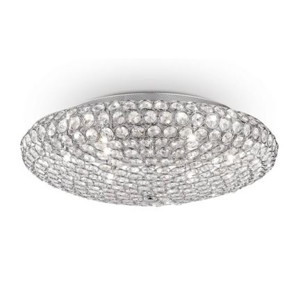 Ideal Lux - Светодиодный хрустальный потолочный светильник KING 9xG9/3W/230V диаметр 53,5 см блестящий хром