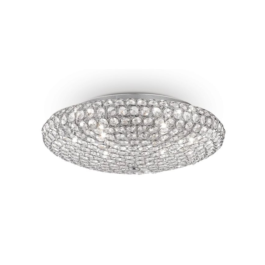 Ideal Lux - Светодиодный хрустальный потолочный светильник KING 9xG9/3W/230V диаметр 53,5 см блестящий хром