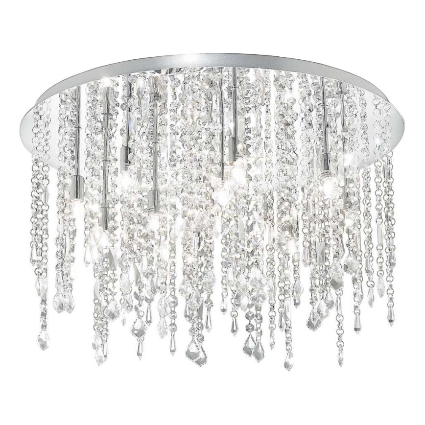 Ideal Lux - Светодиодный хрустальный потолочный светильник ROYAL 12xG9/3W/230V диаметр 60 см блестящий хром