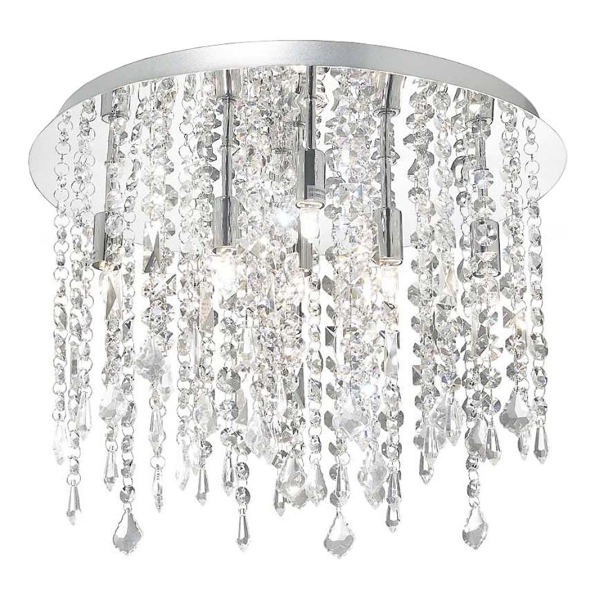 Ideal Lux - Светодиодный хрустальный потолочный светильник ROYAL 8xG9/3W/230V диаметр 40 см блестящий хром
