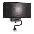 Ideal Lux - Светодиодный гибкий настенный светильник HOTEL 1xE27/60W/230V + LED/1,5W/230V