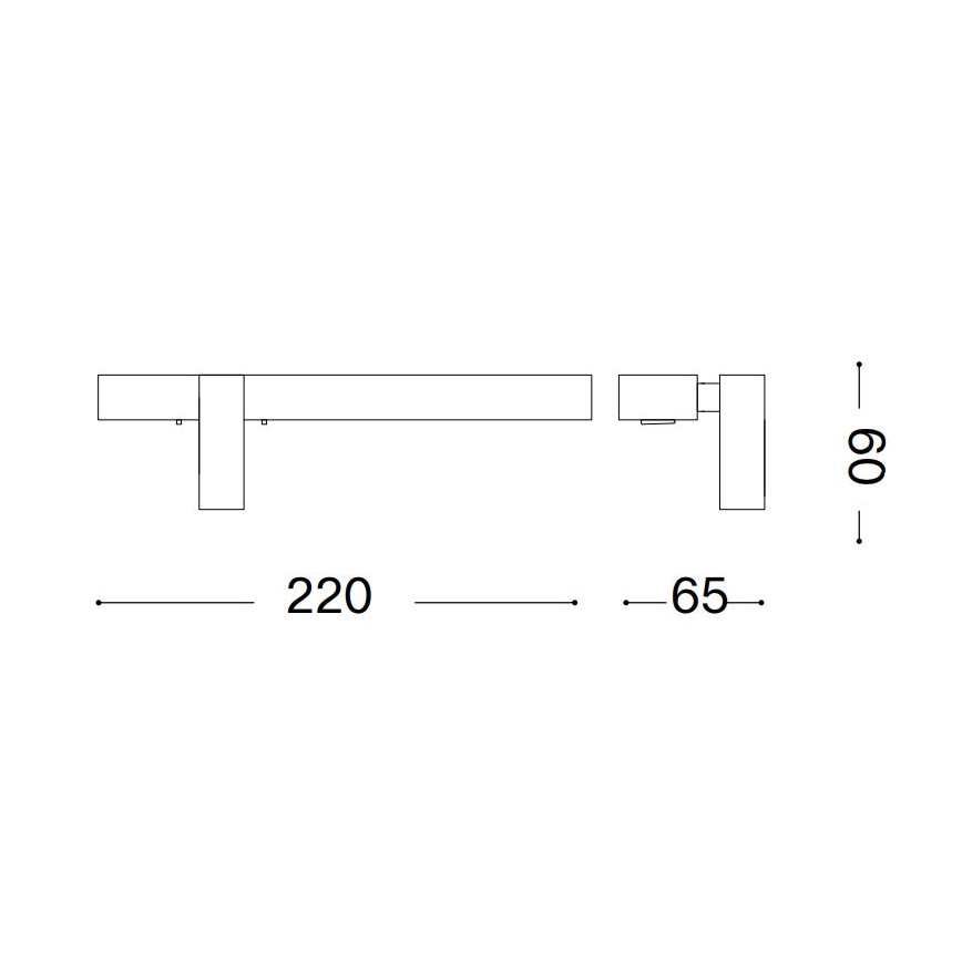 Ideal Lux - Светодиодный настенный светильник BONNE LED/6,5W/230V CRI 90 черный