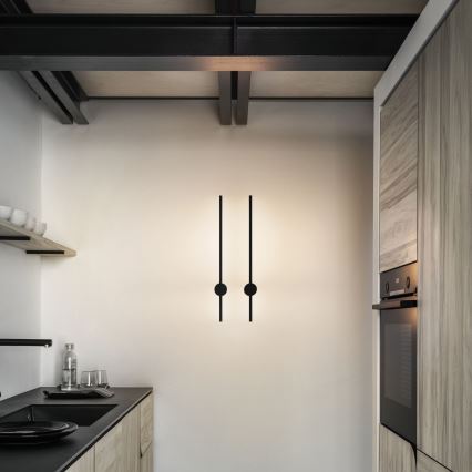 Ideal Lux - Светодиодный настенный светильник ESSENCE LED/12W/230V 3000K 70 см CRI 90 черный