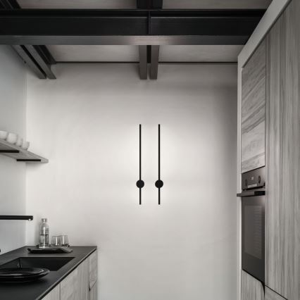 Ideal Lux - Светодиодный настенный светильник ESSENCE LED/12W/230V 4000K 70 см CRI 90 черный