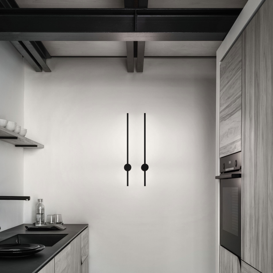 Ideal Lux - Светодиодный настенный светильник ESSENCE LED/12W/230V 4000K 70 см CRI 90 черный