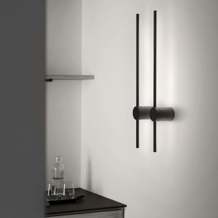 Ideal Lux - Светодиодный настенный светильник ESSENCE LED/12W/230V 4000K 70 см CRI 90 черный