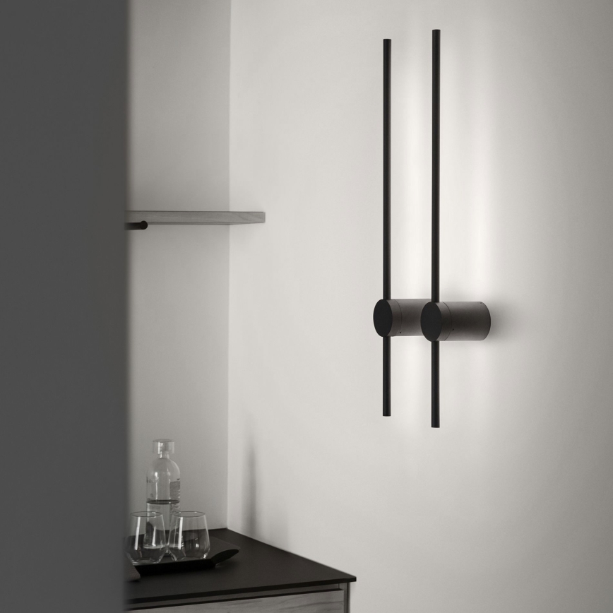 Ideal Lux - Светодиодный настенный светильник ESSENCE LED/12W/230V 4000K 70 см CRI 90 черный