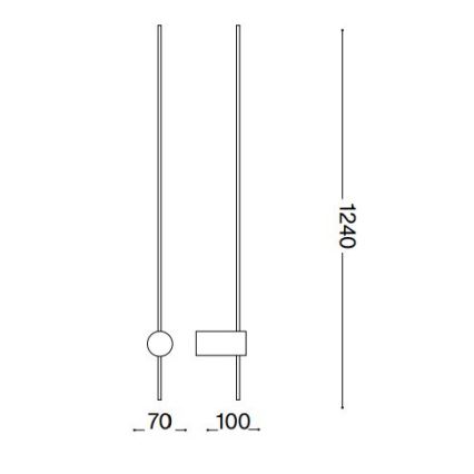 Ideal Lux - Светодиодный настенный светильник ESSENCE LED/19W/230V 3000K 124 см CRI 90 белый