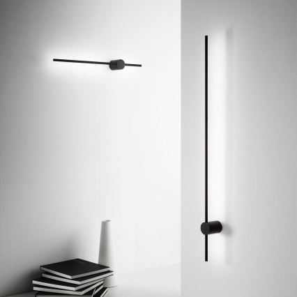 Ideal Lux - Светодиодный настенный светильник ESSENCE LED/19W/230V 3000K 124 см CRI 90 черный
