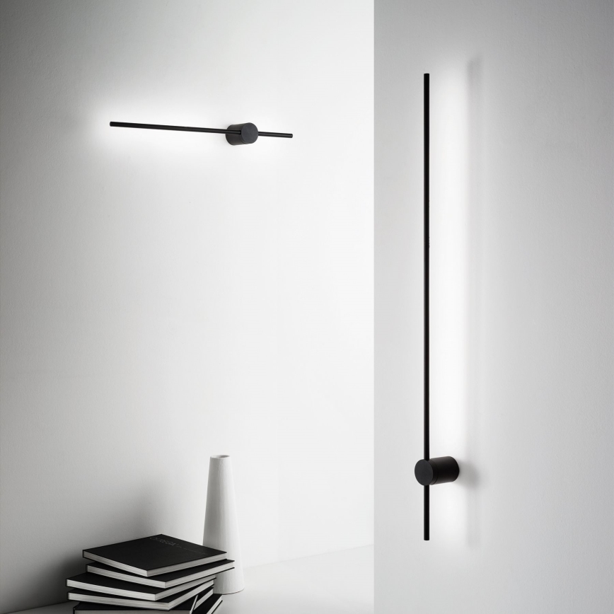 Ideal Lux - Светодиодный настенный светильник ESSENCE LED/19W/230V 4000K 124 см CRI 90 черный