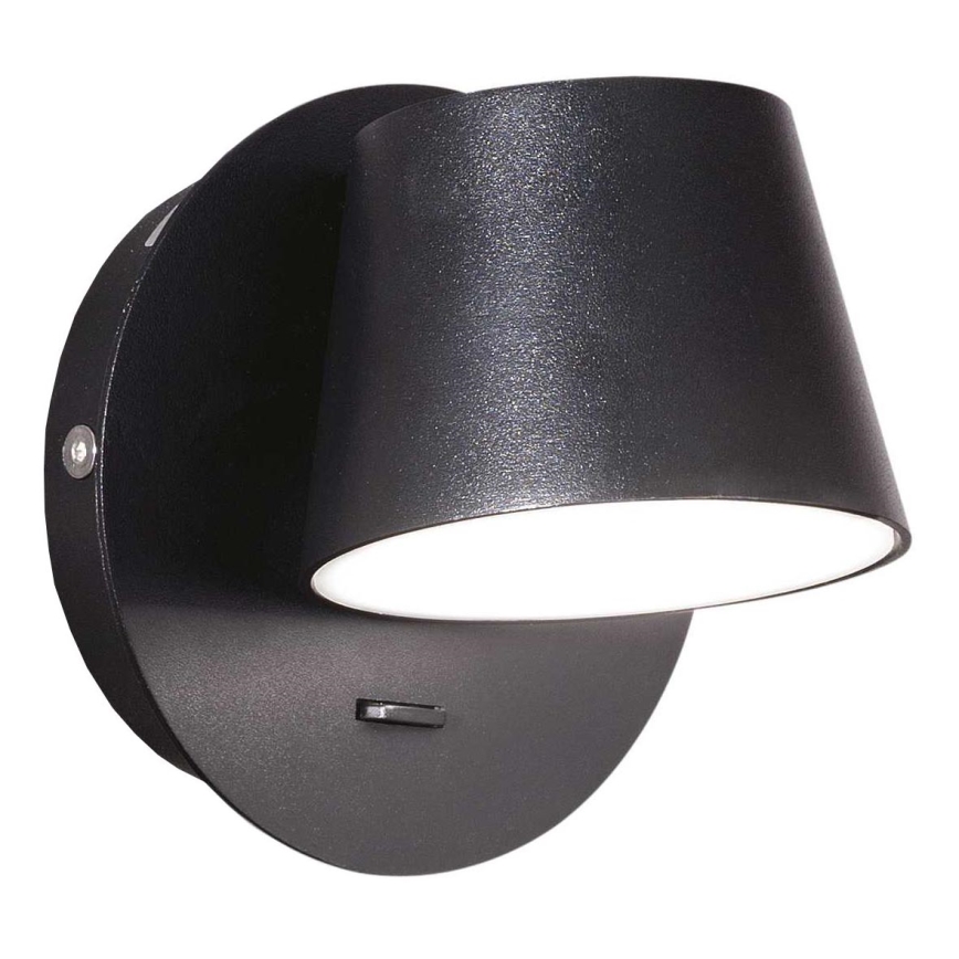 Ideal Lux - Светодиодный настенный светильник GIM LED/6W/230V черный