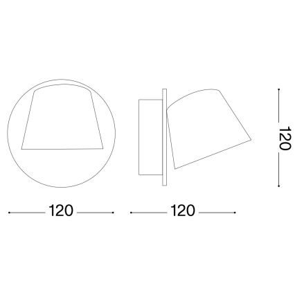 Ideal Lux - Светодиодный настенный светильник GIM LED/6W/230V черный