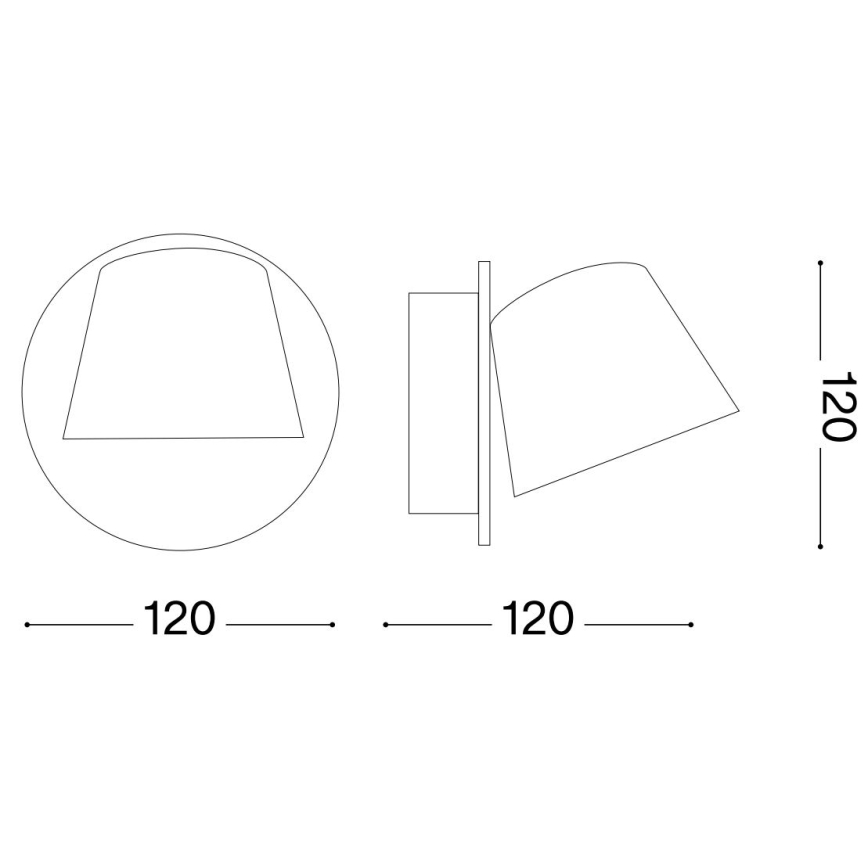 Ideal Lux - Светодиодный настенный светильник GIM LED/6W/230V черный