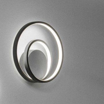 Ideal Lux - Светодиодный настенный светильник OZ LED/26W/230V CRI 90 черный