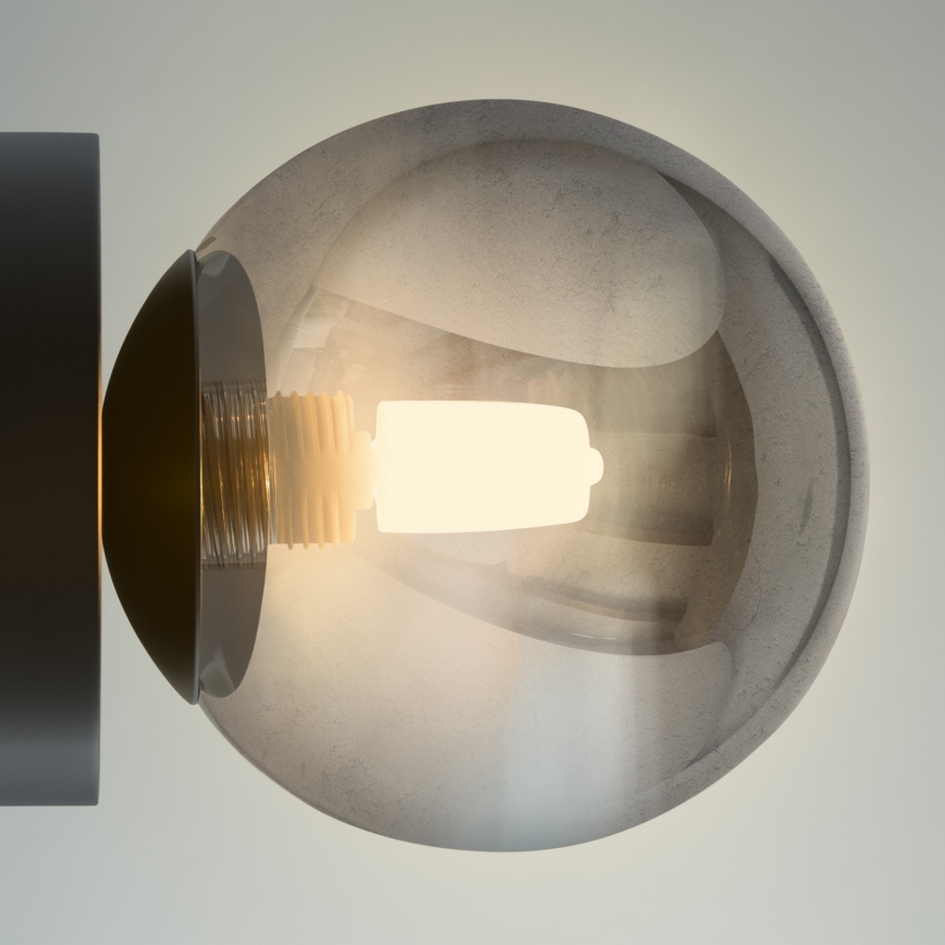 Ideal Lux - Светодиодный настенный светильник PERLAGE 1xG9/3W/230V черный/дымчатый