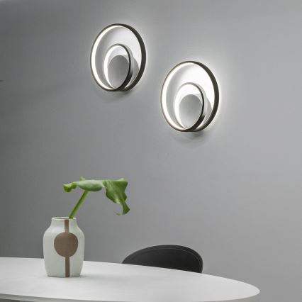 Ideal Lux - Светодиодный настенный светильник с регулированием яркости OZ LED/28W/230V CRI 90 черный