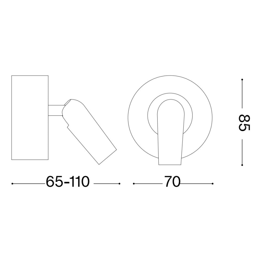 Ideal Lux - Светодиодный настенный точечный светильник BEAN LED/3W/230V CRI 90 блестящий хром