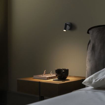 Ideal Lux - Светодиодный настенный точечный светильник BEAN LED/3W/230V CRI 90 черный