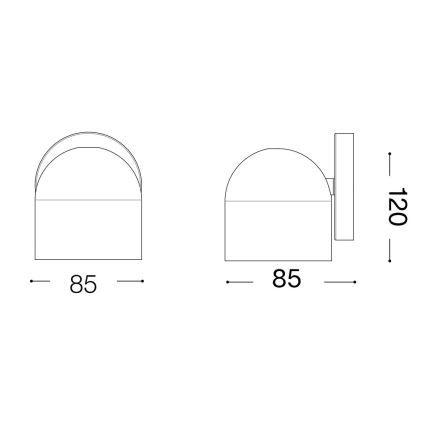 Ideal Lux - Светодиодный настенный точечный светильник DODO 1xGX53/9W/230V латунь
