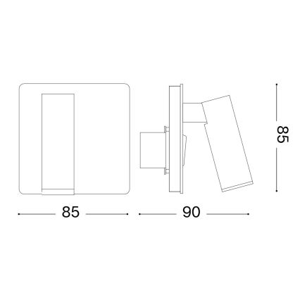 Ideal Lux - Светодиодный настенный точечный светильник LITE LED/3W/230V CRI 90 белый