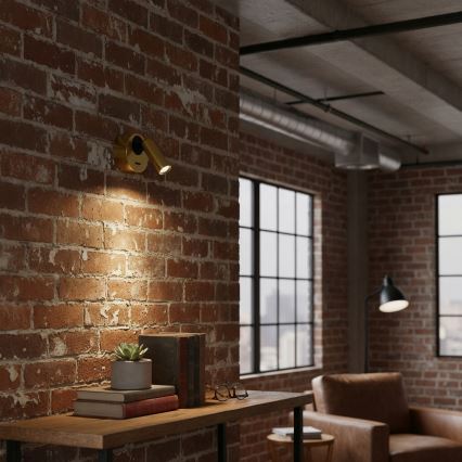 Ideal Lux - Светодиодный настенный точечный светильник BEAN LED/3W/230V CRI 90 латунь