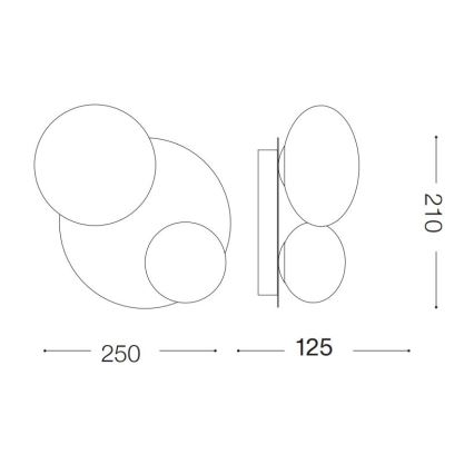 Ideal Lux - Светодиодный потолочный светильник NINFEA 2xG9/3W/230V золотистый