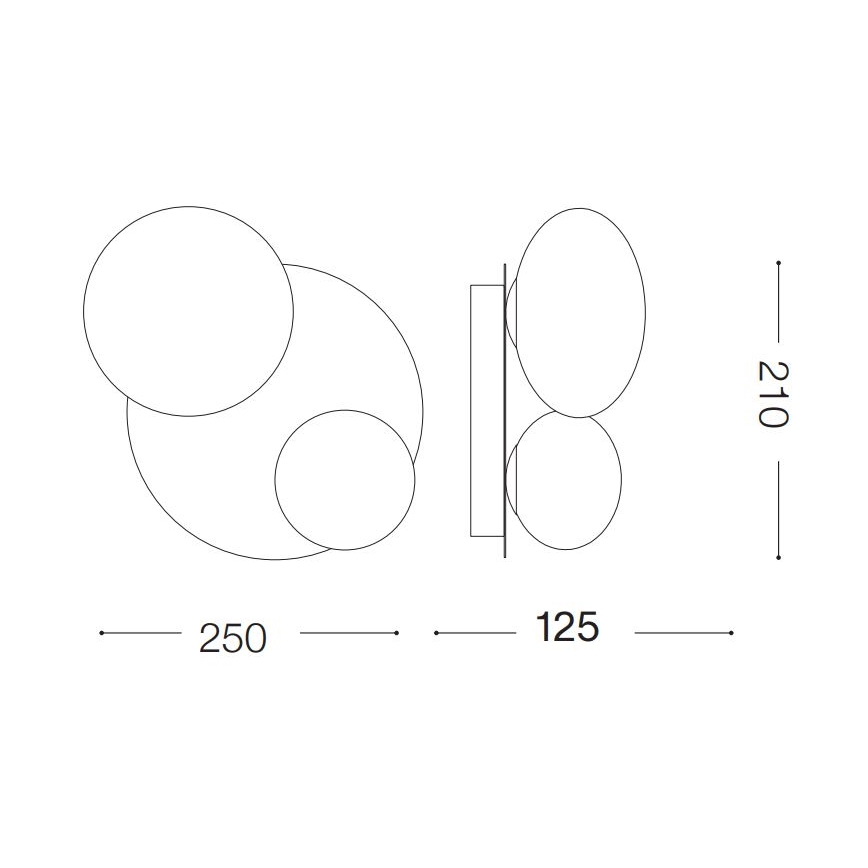 Ideal Lux - Светодиодный потолочный светильник NINFEA 2xG9/3W/230V золотистый
