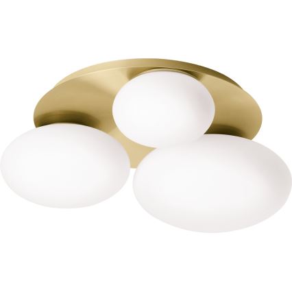 Ideal Lux - Светодиодный потолочный светильник NINFEA 3xGX53/9W/230V золотистый