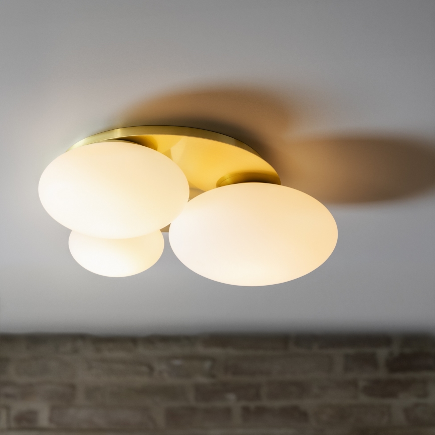 Ideal Lux - Светодиодный потолочный светильник NINFEA 3xGX53/9W/230V золотистый