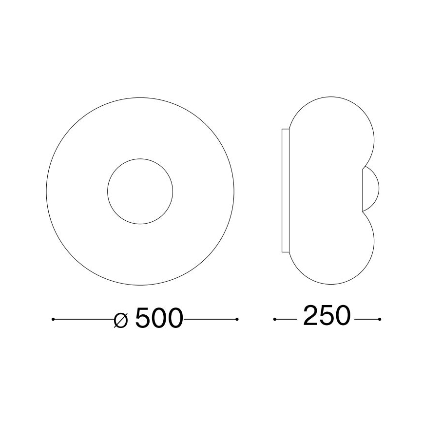 Ideal Lux - Светодиодный потолочный светильник ARIZONA 5xGX53/9W/230V диаметр 50 см белый