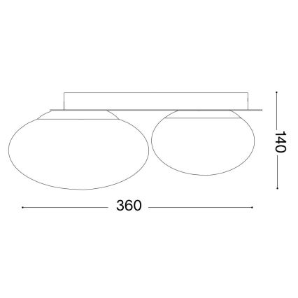 Ideal Lux - Светодиодный потолочный светильник NINFEA 2xGX53/9W/230V белый