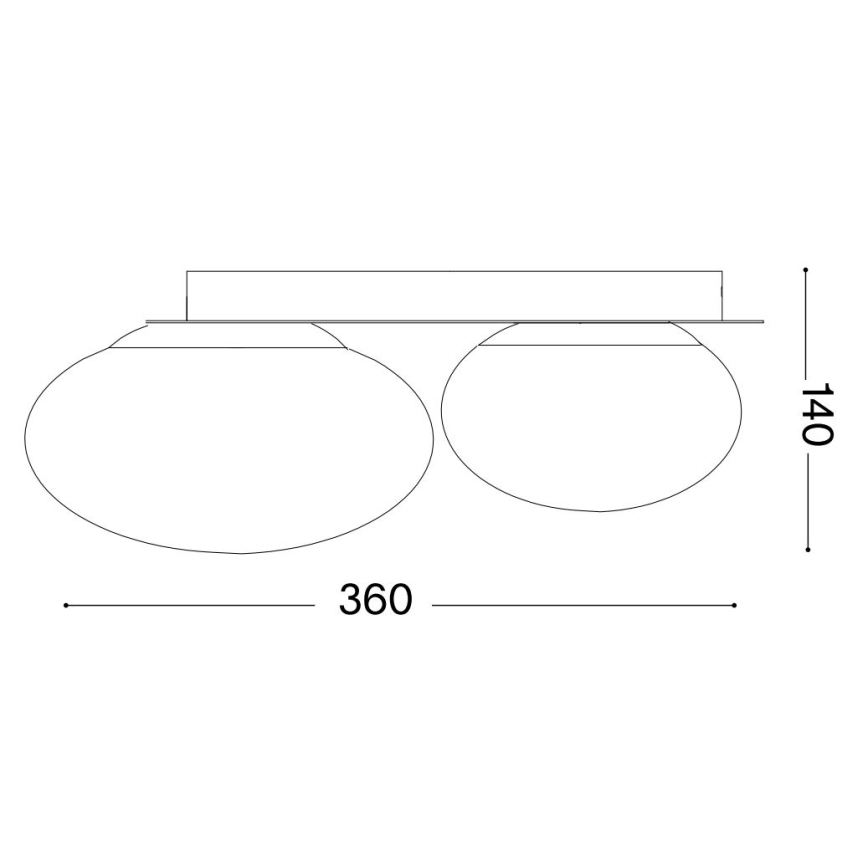 Ideal Lux - Светодиодный потолочный светильник NINFEA 2xGX53/9W/230V белый