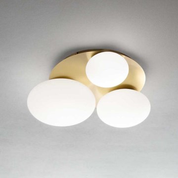 Ideal Lux - Светодиодный потолочный светильник NINFEA 3xGX53/9W/230V золотистый