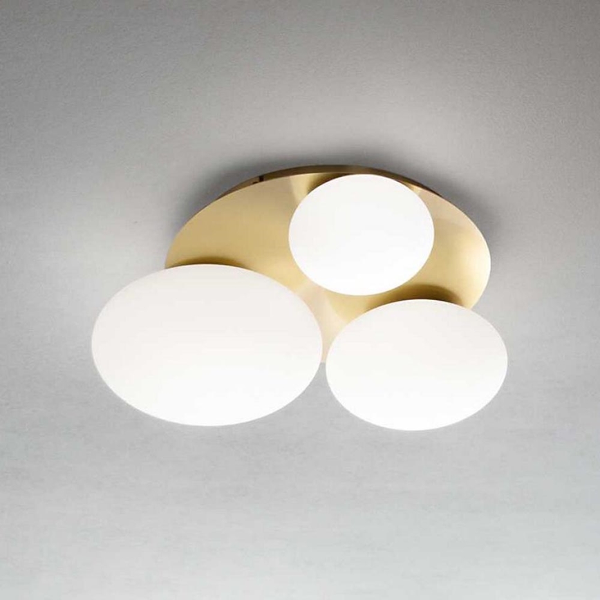 Ideal Lux - Светодиодный потолочный светильник NINFEA 3xGX53/9W/230V золотистый