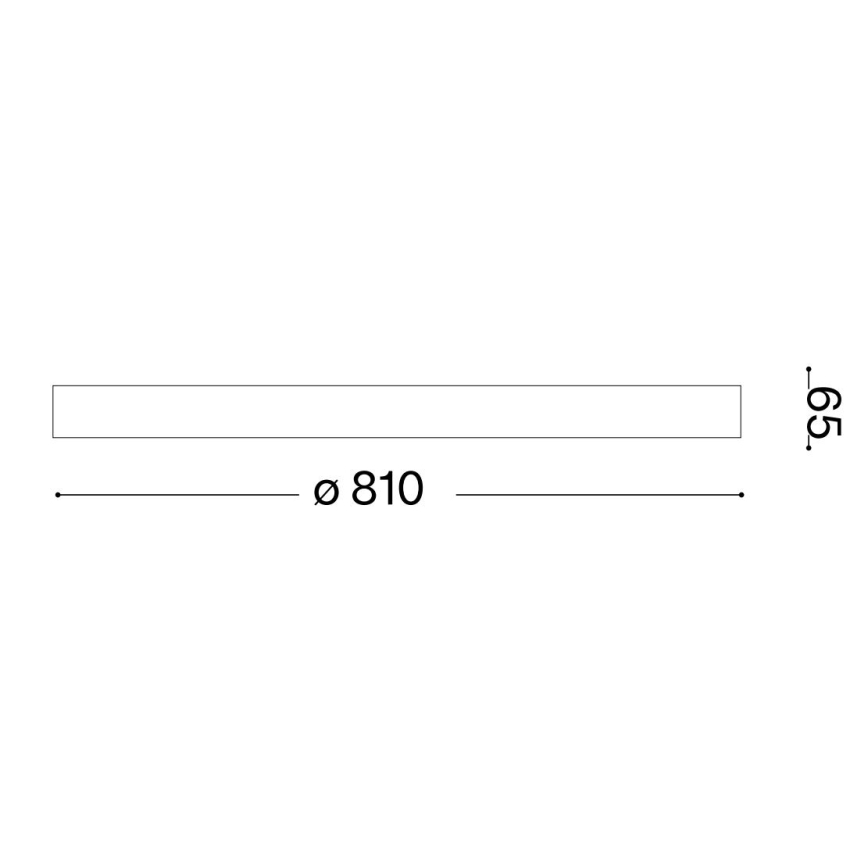 Ideal Lux - Светодиодный потолочный светильник с регулированием яркости GEMINI LED/42W/230V диаметр 81 см CRI 90 золотистый