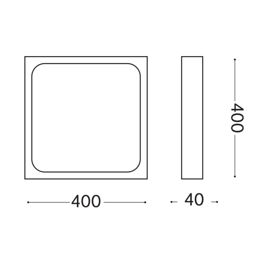 Ideal Lux - Светодиодный потолочный светильник UNIVERSAL LED/36W/230V 40x40 см CRI 90 белый
