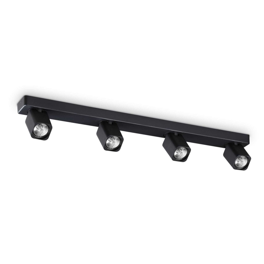 Ideal Lux - Светодиодный точечный светильник RUDY 4xGU10/7W/230V CRI 90 черный