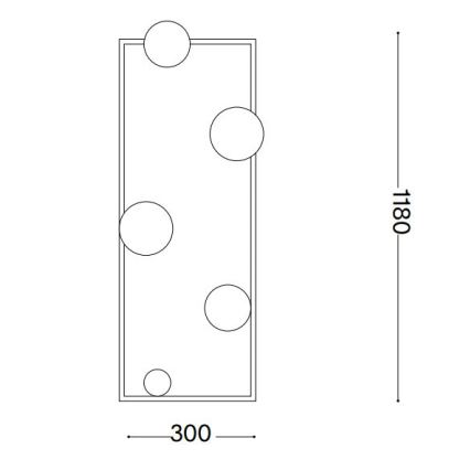 Ideal Lux - Светодиодный торшер ANGOLO 5xG9/3W/230V черный