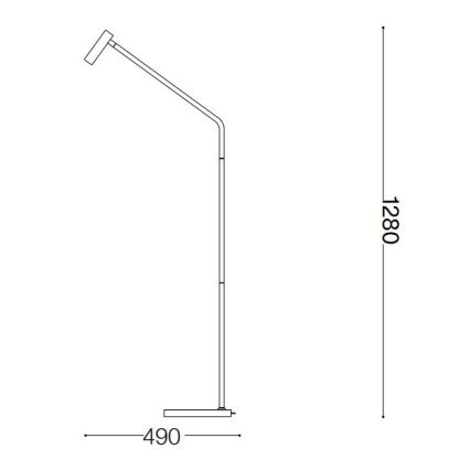 Ideal Lux - Светодиодный торшер EASY LED/3,5W/230V CRI 90 черный