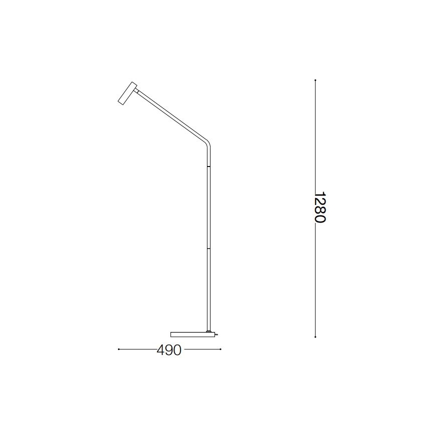 Ideal Lux - Светодиодный торшер EASY LED/3,5W/230V CRI 90 черный