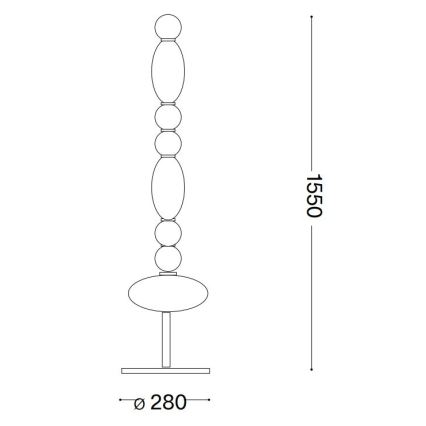 Ideal Lux - Светодиодный торшер LUMIERE LED/58W/230V
