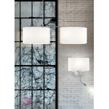 Ideal Lux - Светодиодный настенная лампа 1xE14/40W/230V + LED/1W белый/блестящий хром