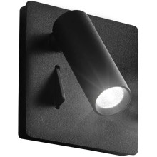 Ideal Lux - Светодиодный настенный точечный светильник LITE LED/3W/230V черный