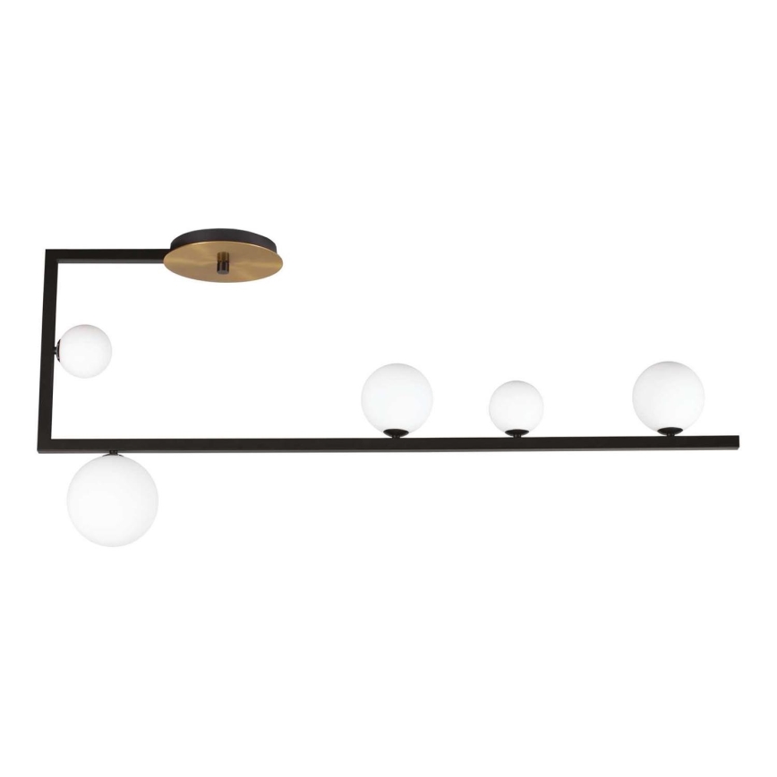Ideal Lux - Світлодіодна люстра на штанзі BIRDS 5xG9/3W/230V чорний/золотий