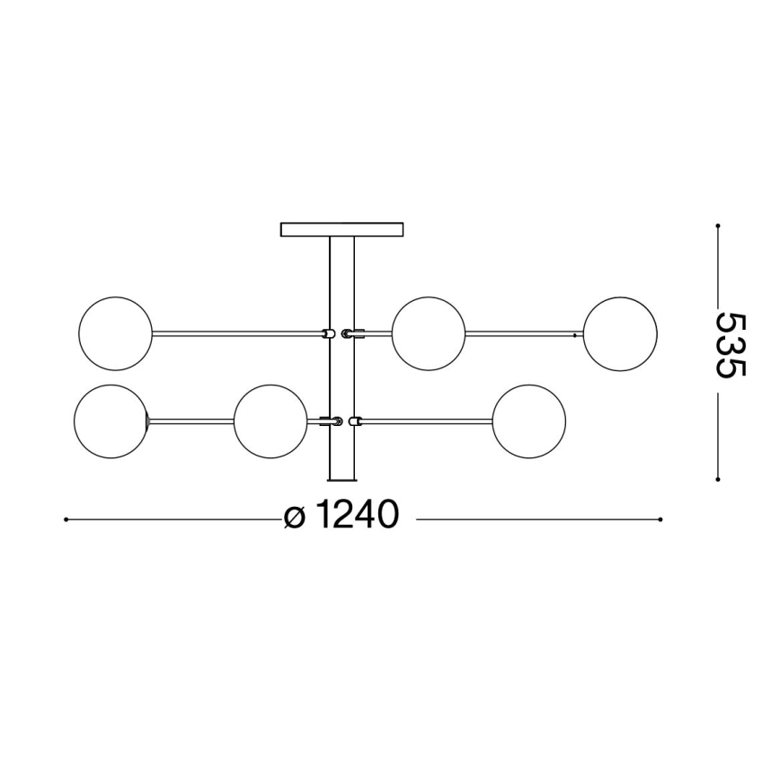 Ideal Lux - Світлодіодна люстра на штанзі COSMOPOLITAN 10xG9/3W/230V діаметр 124 см чорний